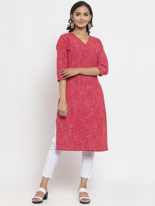 abstract print straight kurta - 17473664 - Standard Image - 1