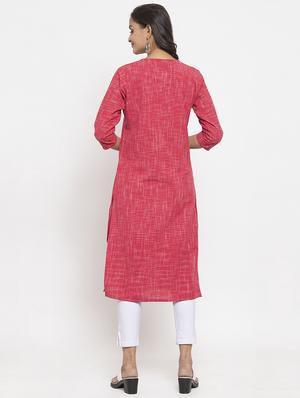 abstract print straight kurta - 17473664 - Standard Image - 3