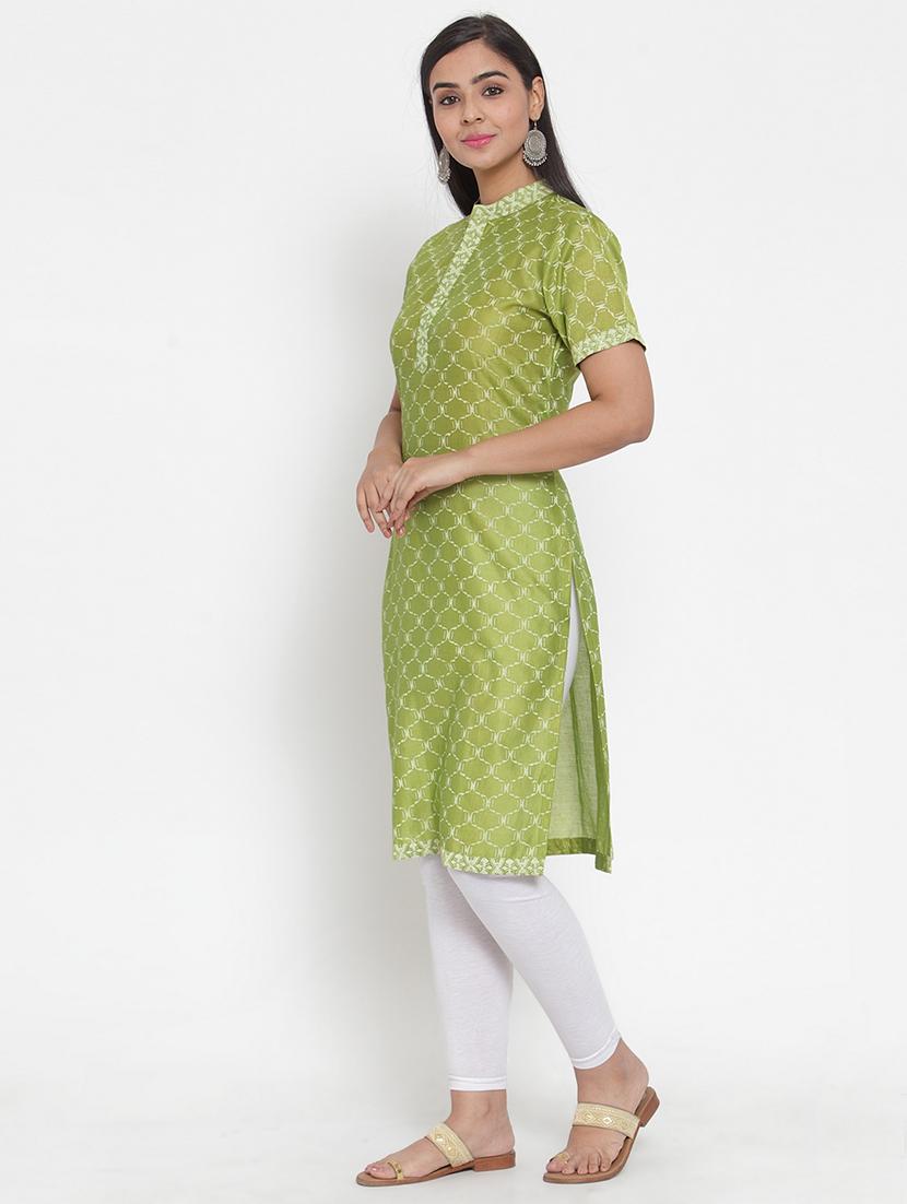 printed straight kurta - 17473667 - Zoom Image - 2