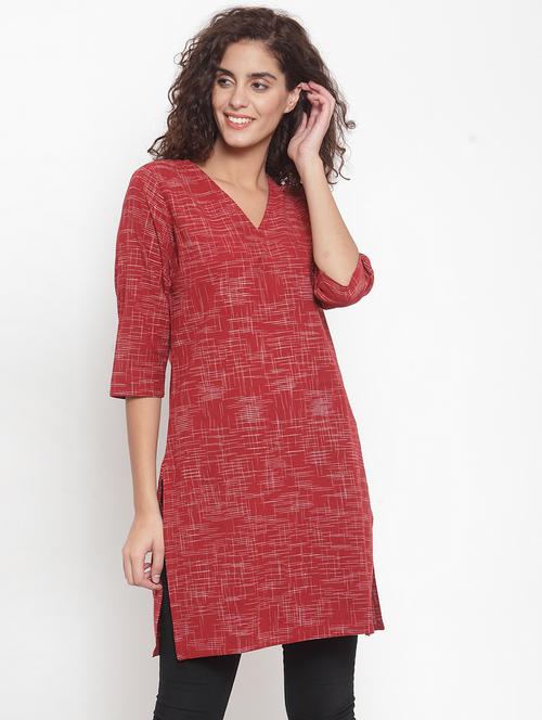 printed straight kurta - 17473671 - Standard Image - 1