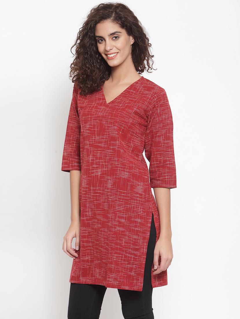 printed straight kurta - 17473671 - Zoom Image - 2