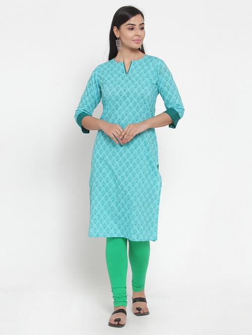 block print straight kurta - 17473672 - Standard Image - 1