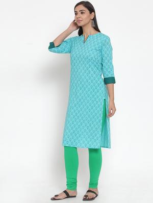 block print straight kurta - 17473672 - Standard Image - 2