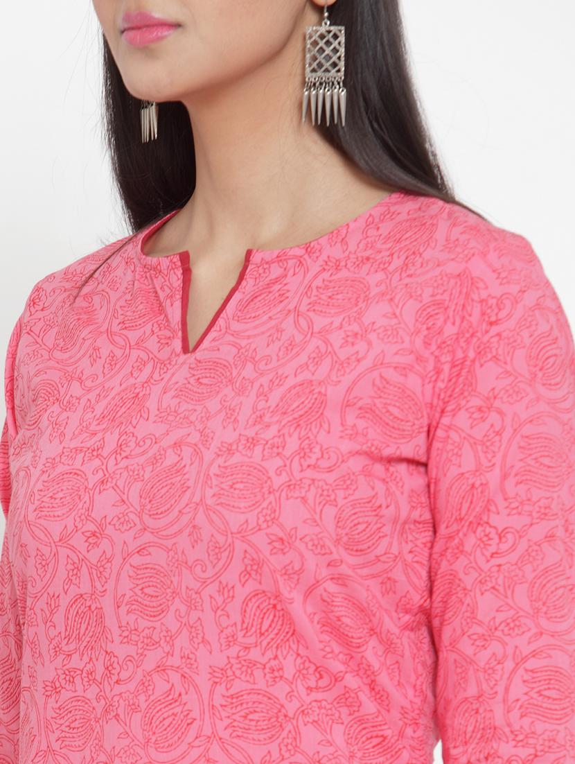 block print straight kurta - 17473674 - Zoom Image - 4