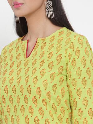 block print straight kurta - 17473675 - Standard Image - 4