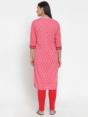 block print straight kurta - 17473676 - Standard Image - 3