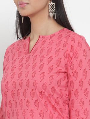 block print straight kurta - 17473676 - Standard Image - 4