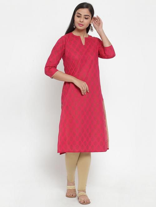 block print straight kurta - 17473678 - Standard Image - 1