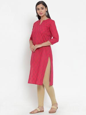 block print straight kurta - 17473678 - Standard Image - 2