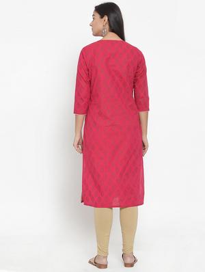 block print straight kurta - 17473678 - Standard Image - 3