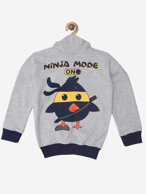 grey cotton fleece sweatshirt - 17473746 - Very Small Image - 1