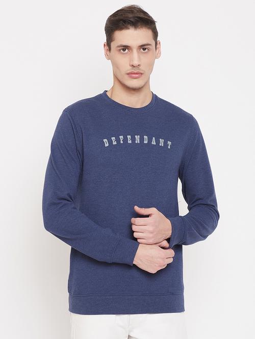 blue chest print sweatshirt - 17473877 - Standard Image - 1
