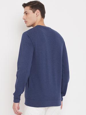 blue chest print sweatshirt - 17473877 - Standard Image - 3