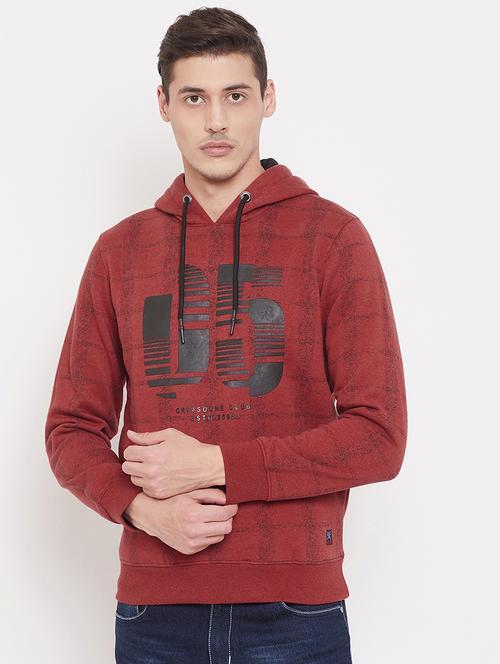 maroon printed sweatshirt - 17473883 - Standard Image - 1