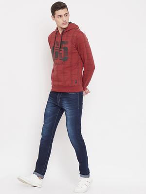 maroon printed sweatshirt - 17473883 - Standard Image - 4