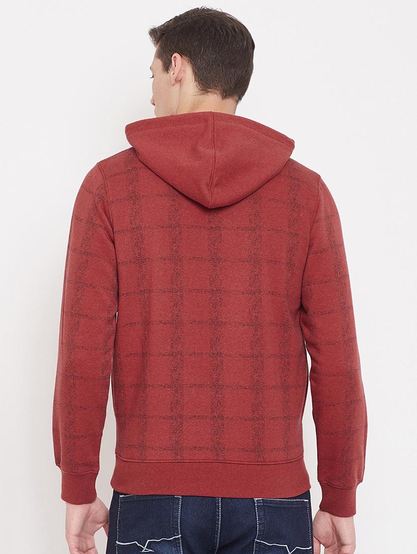 maroon printed sweatshirt - 17473883 - Zoom Image - 3