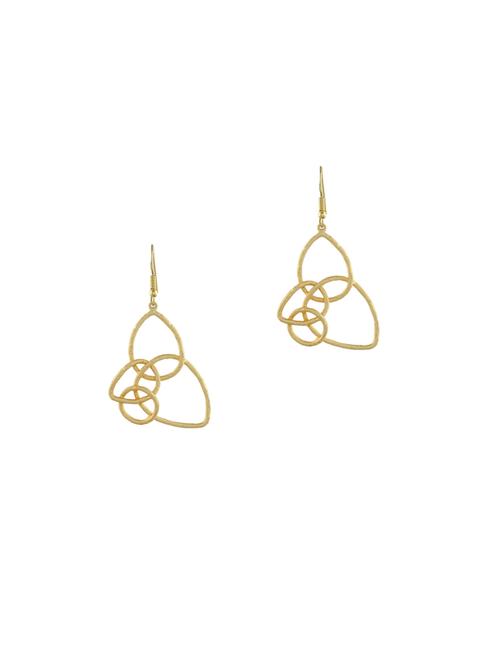 gold brass drop earring - 17473887 - Standard Image - 1