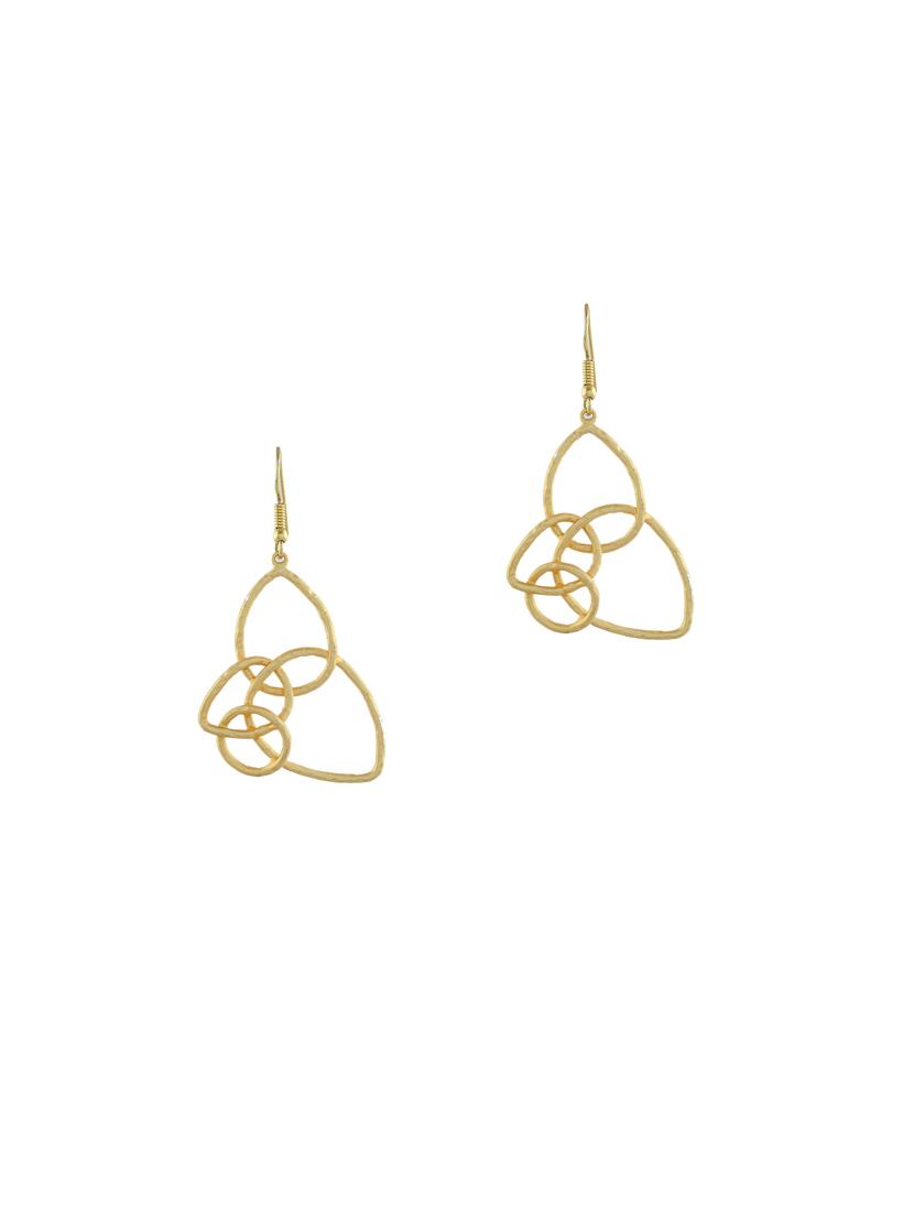 gold brass drop earring - 17473887 - Zoom Image - 1