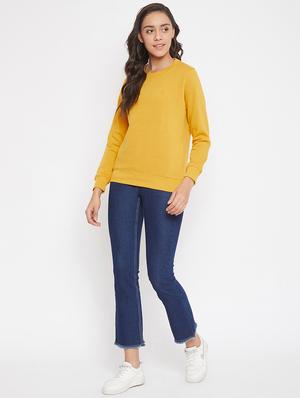 crew neck solid sweatshirt - 17473911 - Standard Image - 4