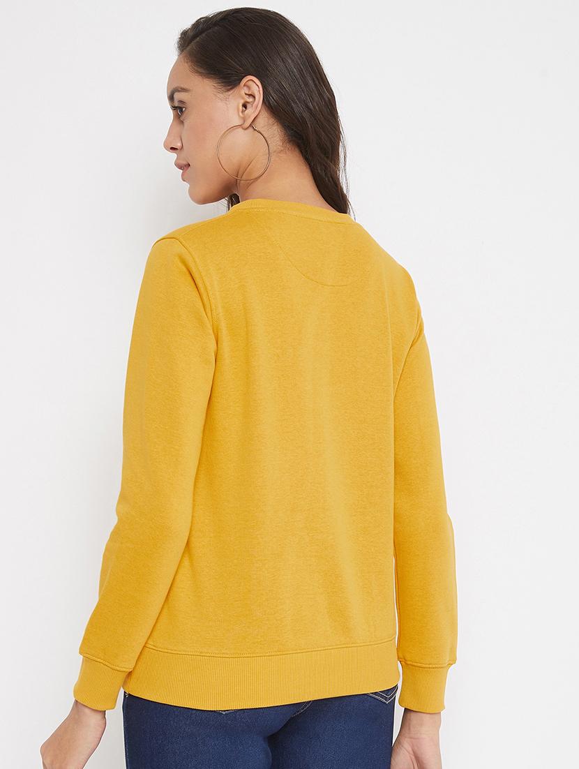 crew neck solid sweatshirt - 17473911 - Zoom Image - 3