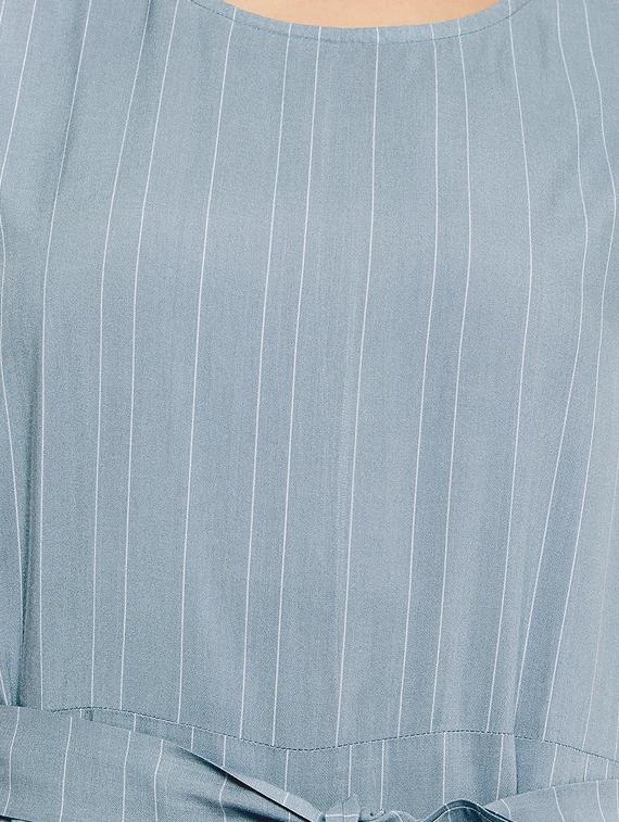 tie front striped full leg jumpsuit - 17473939 - Zoom Image - 4