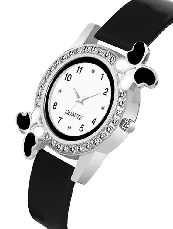 k-2 blue diamond studded attractive butterfly stylish women watch - 17474133 - Zoom Image - 3