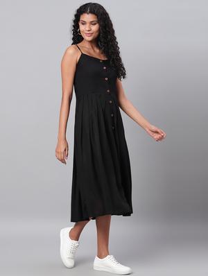 button up a-line dress - 17474313 - Standard Image - 2