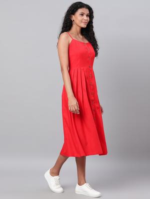 button up a-line dress - 17474325 - Standard Image - 2