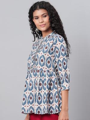 pleat detail a-line tunic - 17474379 - Standard Image - 2