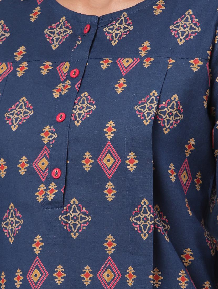 round neck printed top - 17474380 - Zoom Image - 4