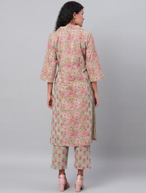floral kurta pant set - 17474403 - Standard Image - 3
