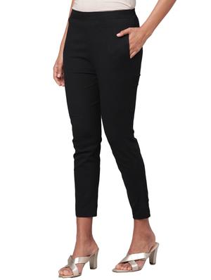 black rayon tapered pant - 17474456 - Standard Image - 2