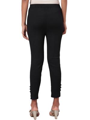 black rayon tapered pant - 17474456 - Standard Image - 3