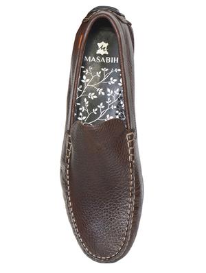 brown leather slip on loafers - 17474548 - Standard Image - 4