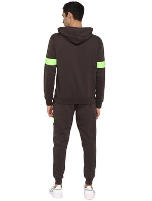 olive green printed track suit - 17474654 - Standard Image - 3