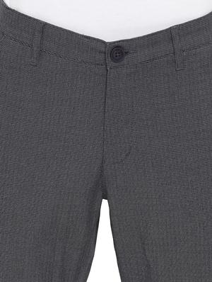 black checkered flat front casual trouser - 17474759 - Standard Image - 5