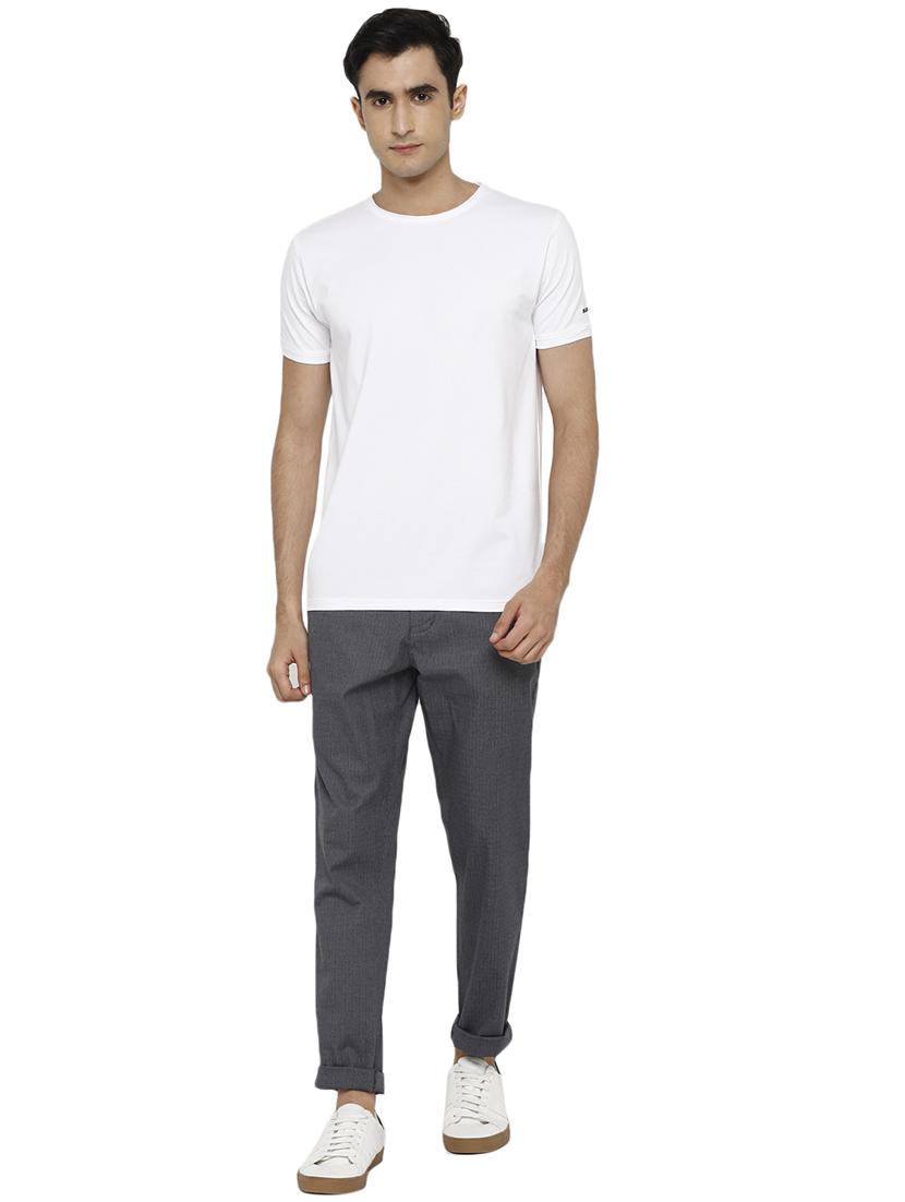 black checkered flat front casual trouser - 17474759 - Zoom Image - 4
