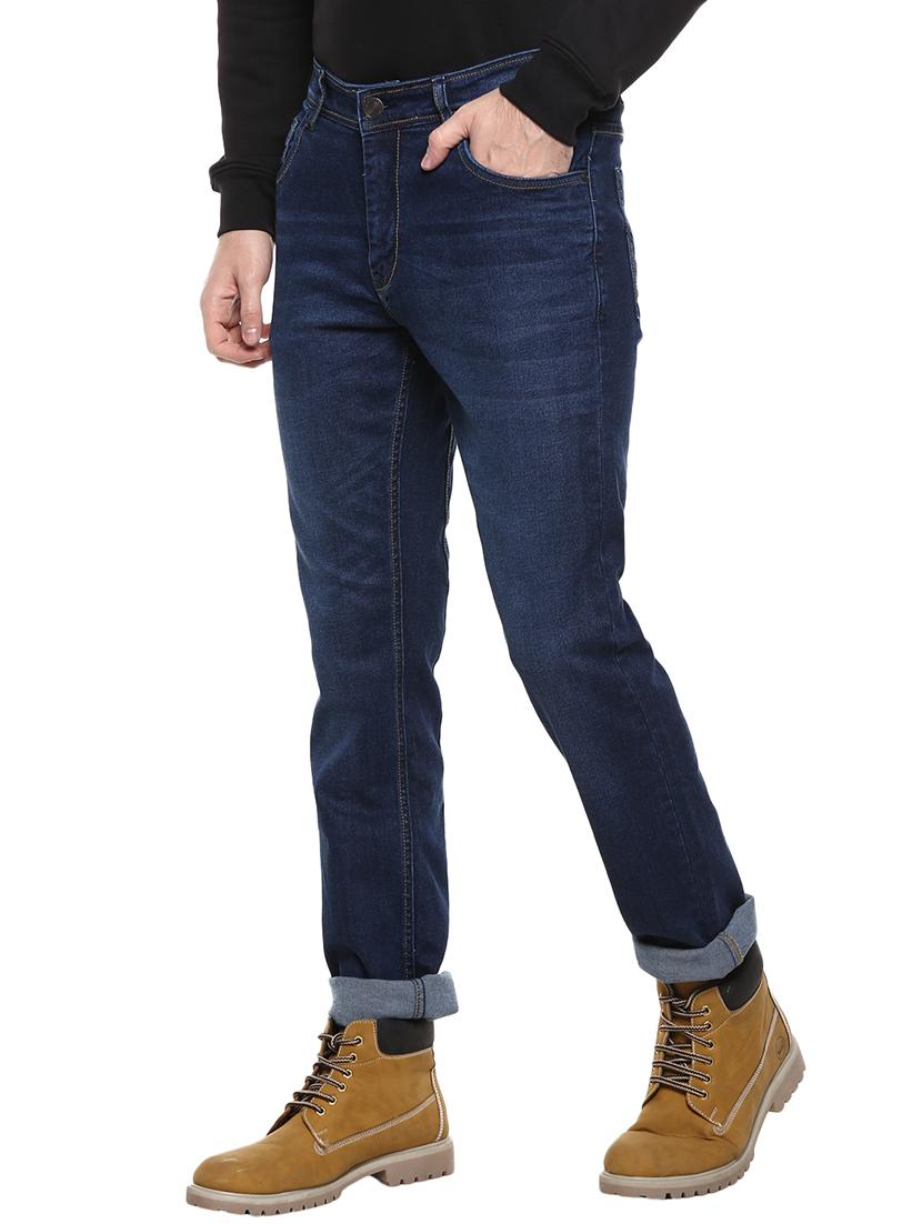navy blue light washed denim jeans - 17474803 - Zoom Image - 2