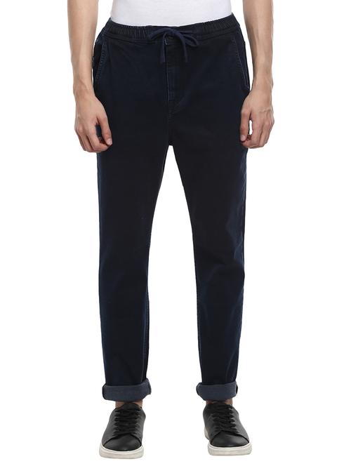 navy blue plain denim jeans - 17474816 - Standard Image - 1