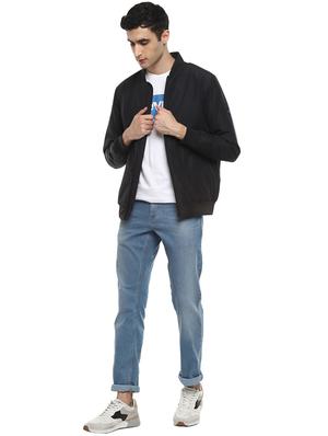 black solid casual jacket - 17474842 - Standard Image - 4