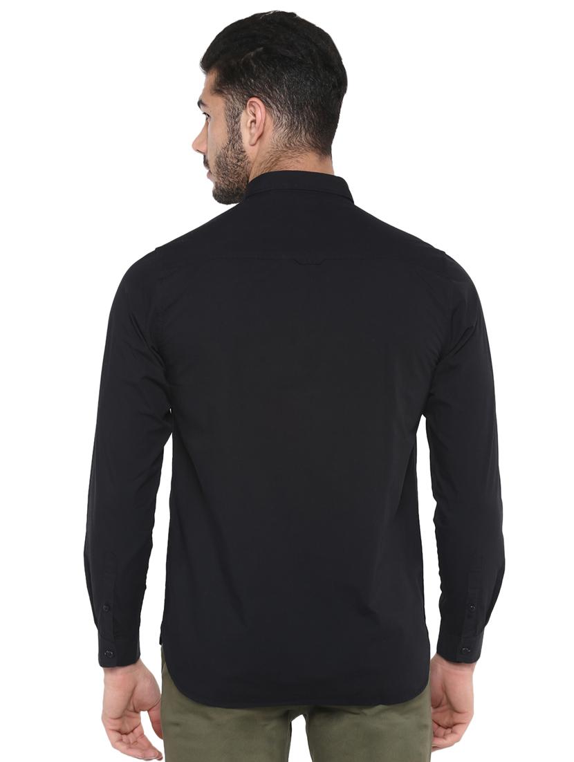 black solid casual shirt - 17474912 - Zoom Image - 3