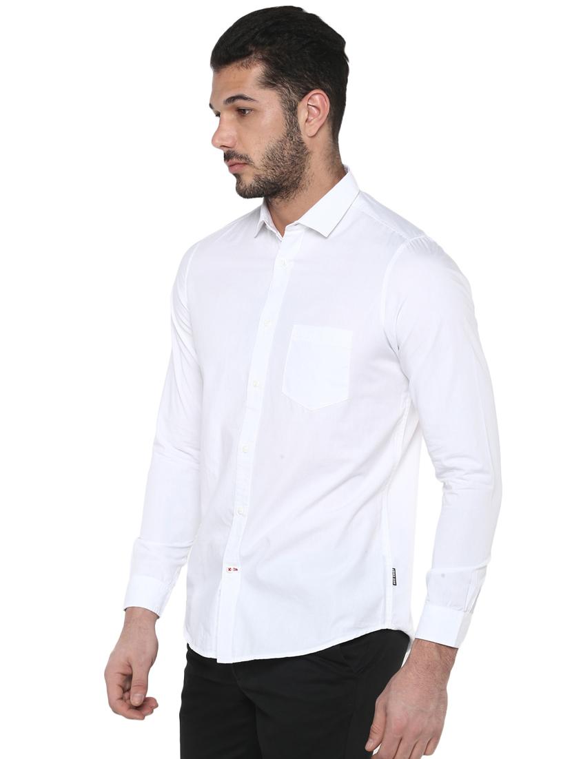 white solid casual shirt - 17474915 - Zoom Image - 2