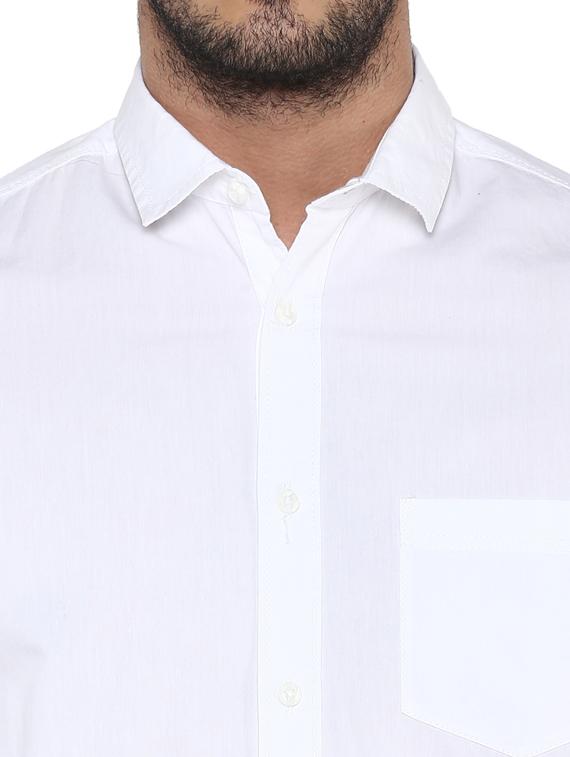 white solid casual shirt - 17474915 - Zoom Image - 5