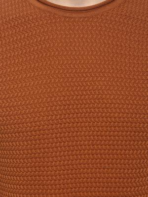 brown self design pullover - 17474986 - Standard Image - 5