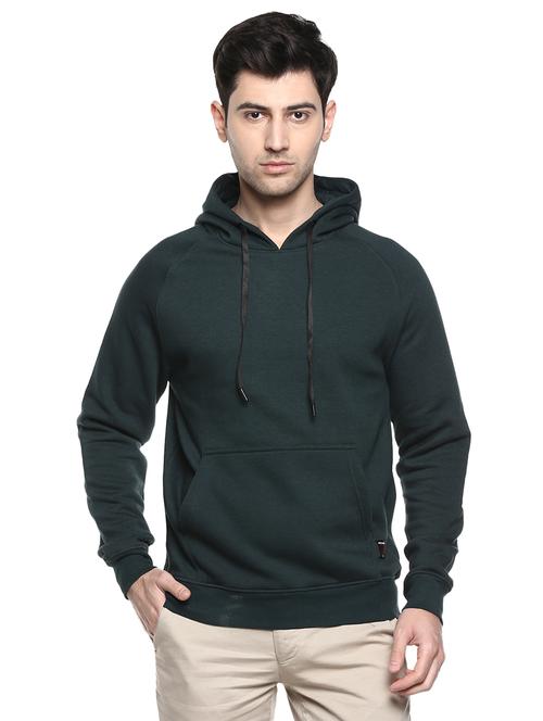 bottle green solid sweatshirt - 17474998 - Very Small Image - 1
