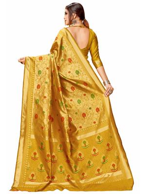 jacquard work woven saree with blouse - 17475021 - Standard Image - 2