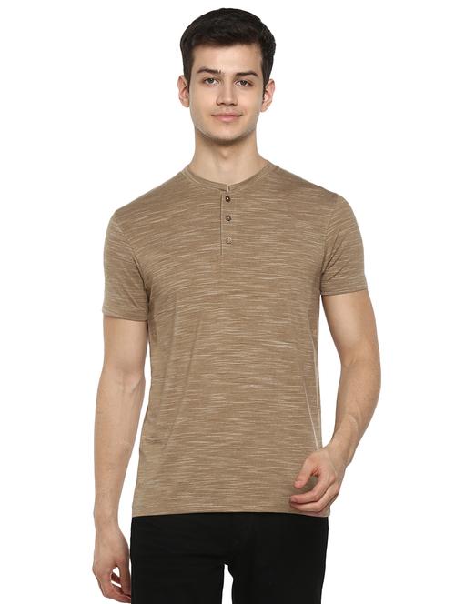 brown melange t-shirt - 17475044 - Standard Image - 1