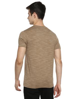 brown melange t-shirt - 17475044 - Standard Image - 3