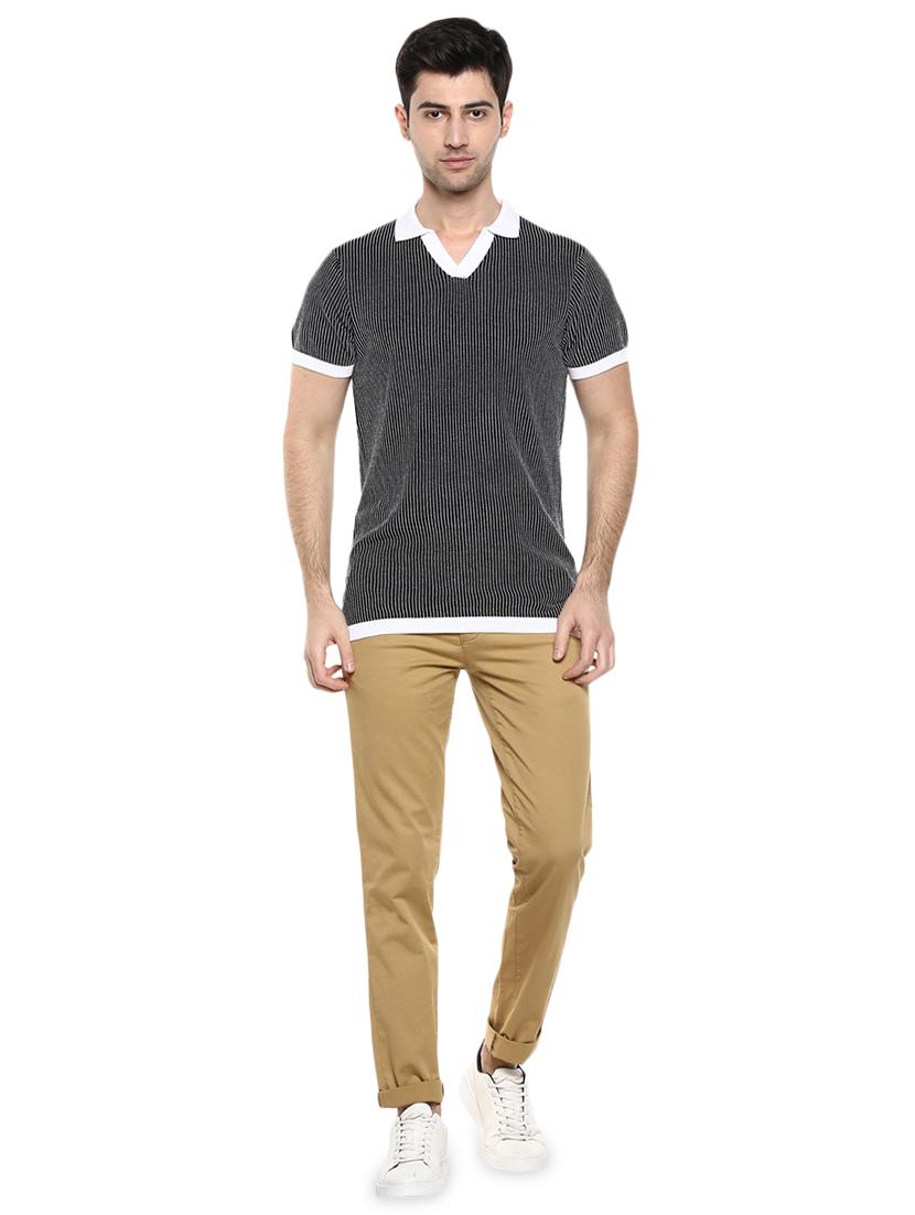 black striped collared t-shirt - 17475091 - Zoom Image - 4