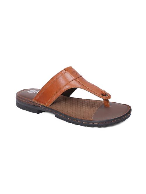 tan leather slip on slippers - 17475758 - Very Small Image - 1